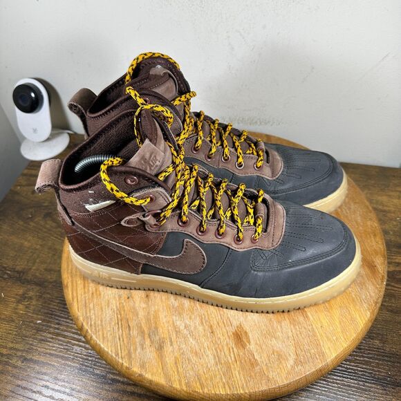 Nike Air Force 1 High Duckboot Field Brown Mens Size 10 Shoes 444745-004 - Picture 1 of 8